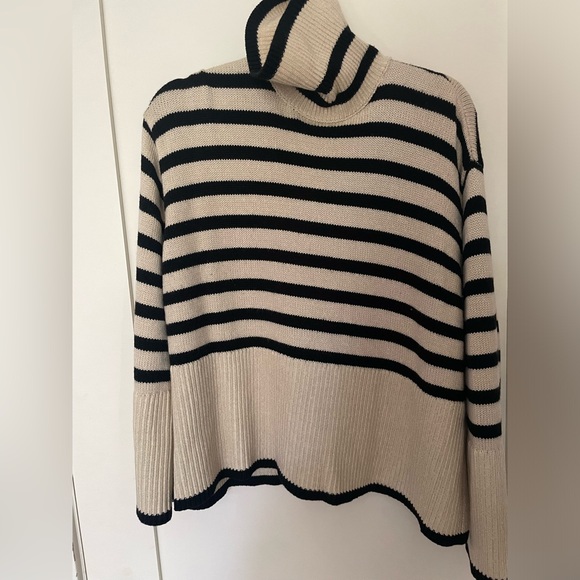 TOTEME Striped wool-blend turtleneck sweater $570 SZ S - Picture 4 of 12